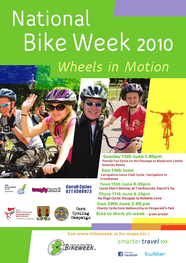 National Bike Week - Cork events 2010 - Poster page 1