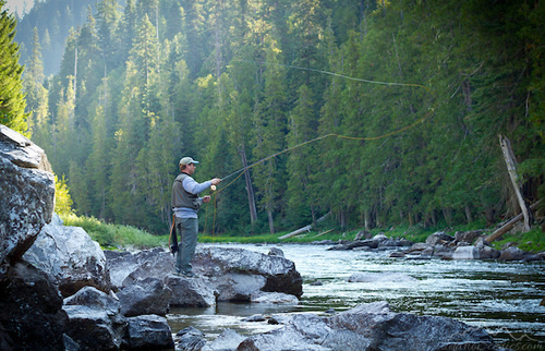 Lochsa River angler. Linda Lantzy photo.