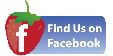 Facebook Badge-Strawberry