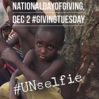 NATIONAL DAY OF GIVING, DEC 2 #GIVINGTUESDAY #UNselfie