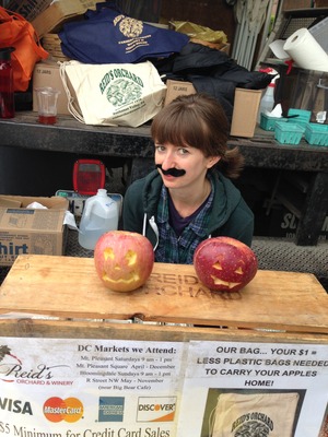 Kara with applelanterns