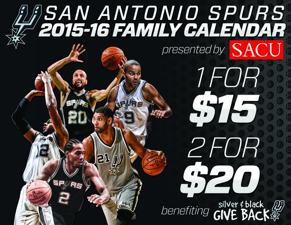 Spurs 2015-16 Calendar POP SIGNAGE Spurs 2015-16 Calendar POP SIGNAGE