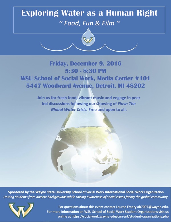 12.09.16 Water as a Human Right Flyer 12.09.16 Water as a Human Right Flyer