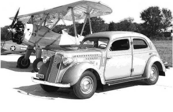 classic car and plane classic car and plane