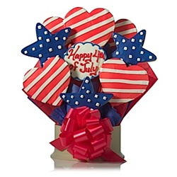 4th of july patriotic cookies bouquet
