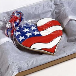 patriotic heart cookie