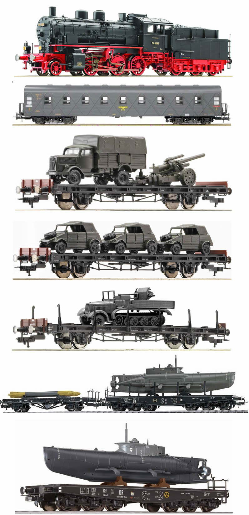 ho scale military trains