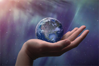 hand holding planet Earth-smaller 3