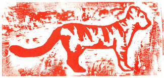 Kara Q Lewis student from Shannon's woodblock class Kara Q Lewis student from Shannon's woodblock class