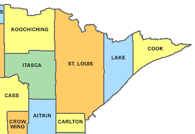 NE MN counties