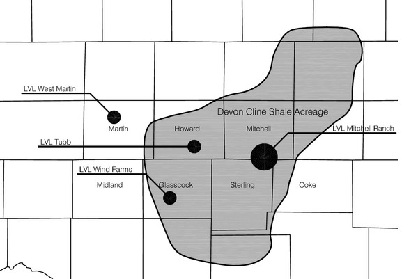Permian Basin Lynden Cline Shale Map-2