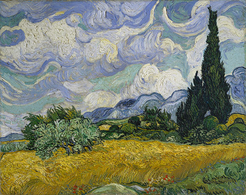 Van Gogh Wheat Field with Cypresses 1889 2 Van Gogh Wheat Field with Cypresses 1889 2