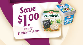 Save $1.00 on any Président® cheese.