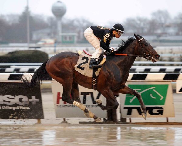 Sanctify crossing the finish - WIN - 3.29.14 Sanctify crossing the finish - WIN - 3.29.14