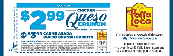 $2.99 Queso Crunch Burrito Coupon $2.99 Queso Crunch Burrito Coupon
