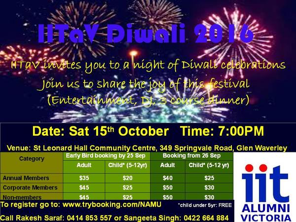 IITaV Diwali 2016 Flyer