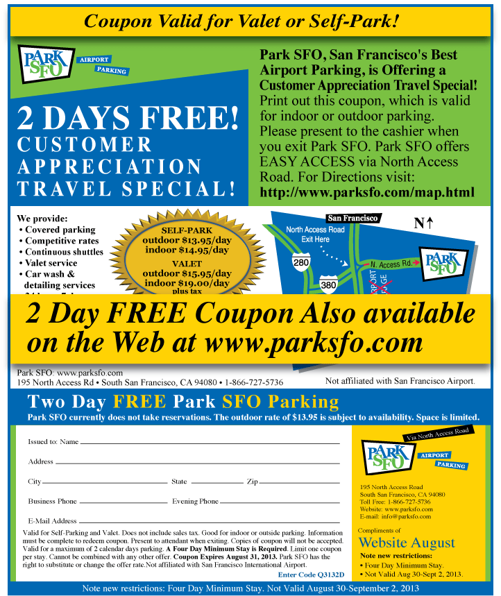 ParkSFO Monthly coupon? - Page 8 - FlyerTalk Forums