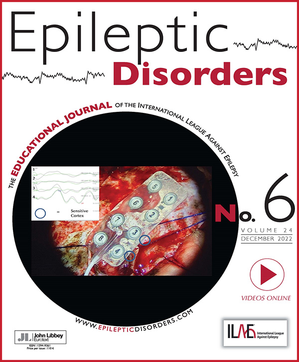Epileptic
                            Disorders cover December 2022